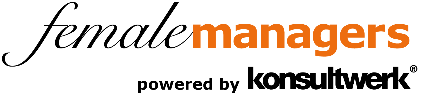 Logo femalemanagers powered by konsultwerk