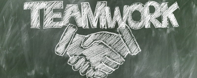Warum Personalentwicklung wichtig ist | © Geralt - www.pixabay.com Personalentwicklung zur Förderung und Entwicklung von Leistungsträgern - Schriftzug "Teamwork" für ein Arbeiten Hand in Hand