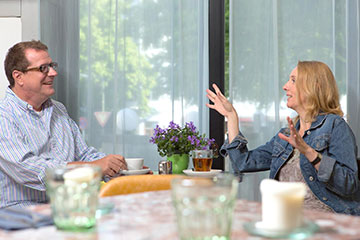 Frank Amann und Gabriele Alkenbrecher im Gespräch