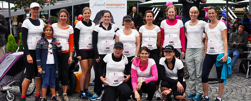 Die Läufer auf dem Women's Run im Gruppenbild